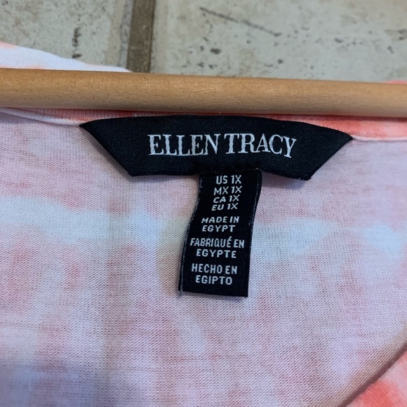 Ellen Tracy Tie-Front Tie-Dye T-Shirt 1X - Picture 7 of 8